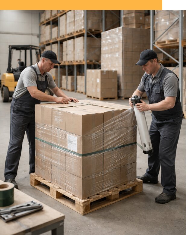 Упаковка и паллетирование грузов от 3632 руб: защита и крепление