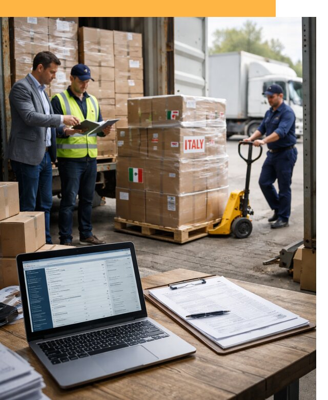 Доставка грузов из Италии: морские и авиаперевозки от 18680