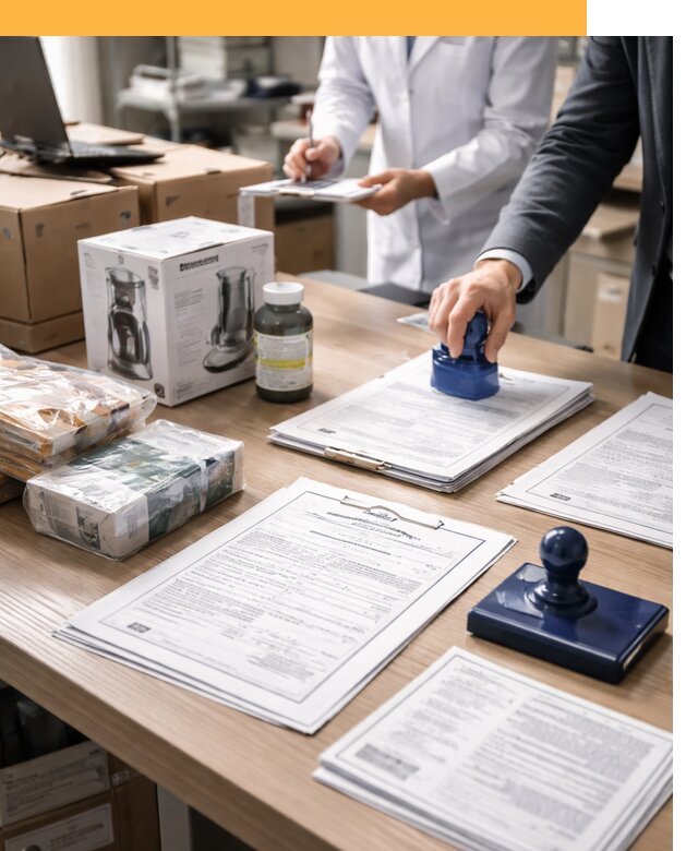 Сертификация импортных товаров от 12454 с таможенным сопровождением